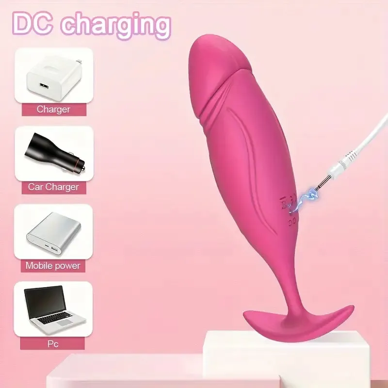 10 Vibration Modes Prostate Anal Plug Rechargeable Quiet Silicone Adult Toy