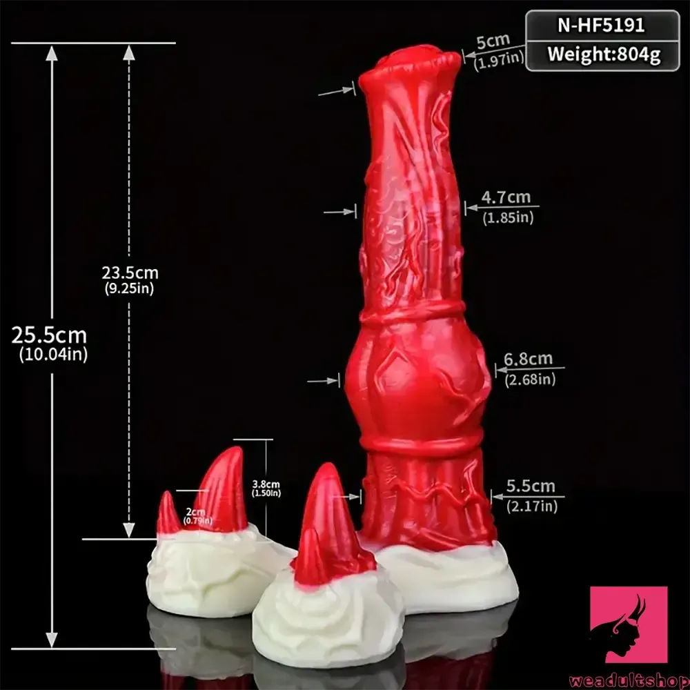 10.01in Big Animal Horse Cock Silicone Soft Cock Dildo For Clit Dilator