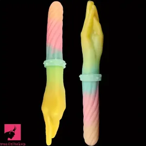 14.56in Silicone Double-headed Palm Long Huge Soft Dildo For Fist