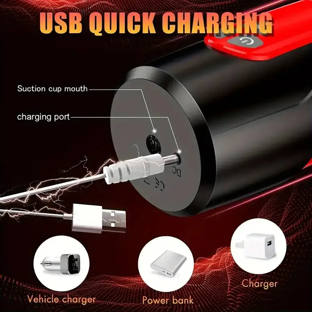 3 Thrust 7 Rotation Modes Sucking USB Rechargeable Auto Masturbator