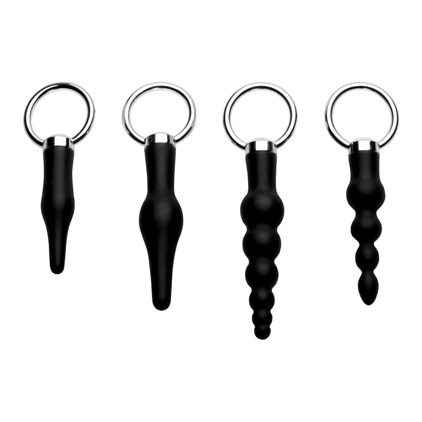 4 Piece Silicone Anal Ringed Rimmer Set