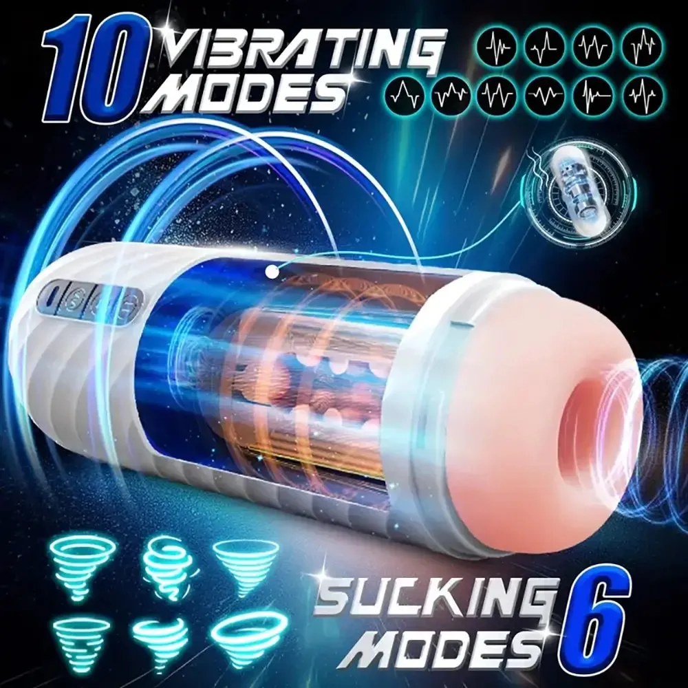 5 Thrusting 6 Sucking 10 Vibrating Male Stroker Automatic Masturbator