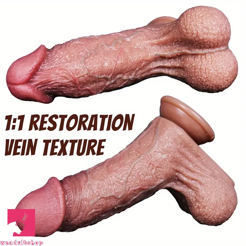 6.69in 8.66in Realistic Simulation Soft Silicone Dildo Women Sex Love
