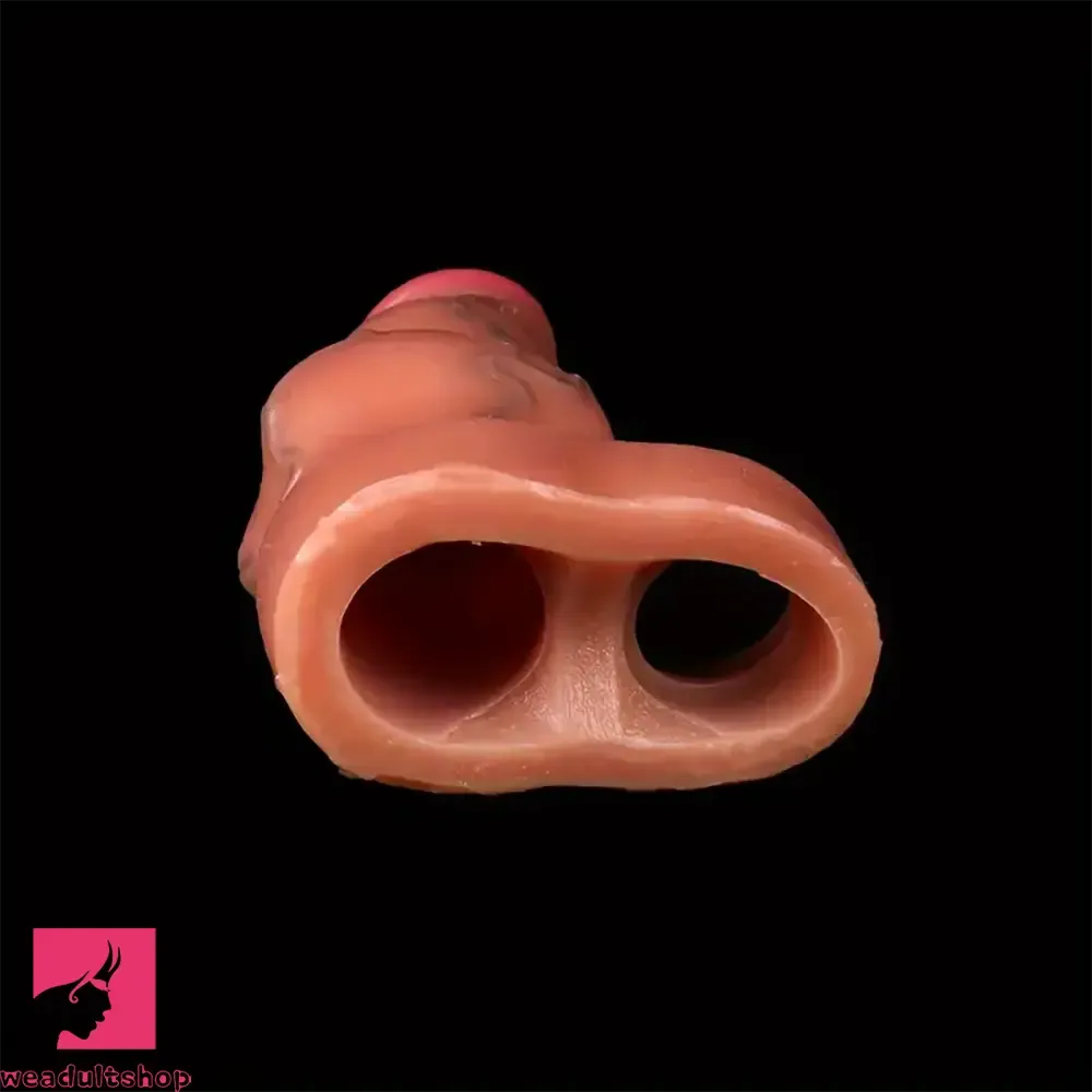6.89in Realistic Dog Knot Penis Sleeve Soft Silicone Real Skin Dildo