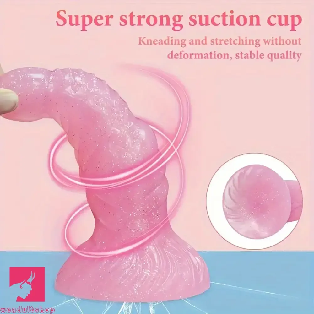 7.28in Confetti Silicone Soft G Spot Anal Dildo For Anal Sex Using Love