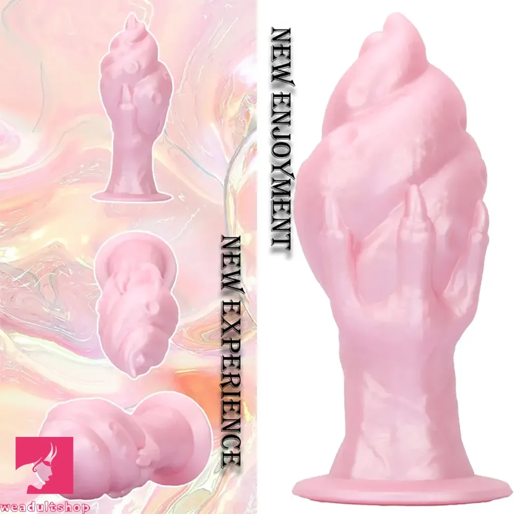 7.44in Silicone Winged Hand Fantasy Soft Prostate Odd Cock Dildo