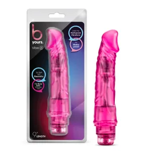 B Yours Vibe 6 Realistic 9.25 in. Vibrating Dildo Pink