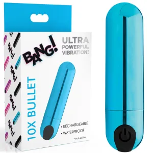 Bang! 10X Vibrating Ultra Bullet POWERFUL Vibrator Rechargeable Sex Toy Blue