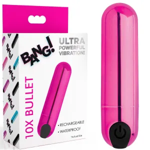 Bang! 10X Vibrating Ultra Bullet POWERFUL Vibrator Rechargeable Sex Toy Pink