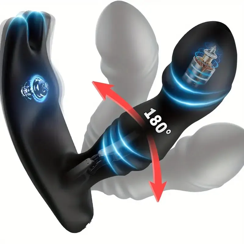 Bendable 180° Anal Vibrator Infinitely Variable 10 Vibrating Anal Butt Plug