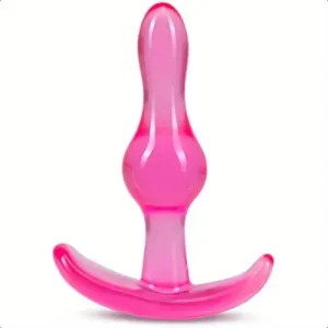 Blush Curvy Anal Plug Wearable 3.5 Beginners Tapered Soft Anal Toy