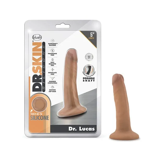 Blush Novelties - Dr Skin Silicone Dr Lucas Realistic Dildo with Balls 5.5 (Mocha)