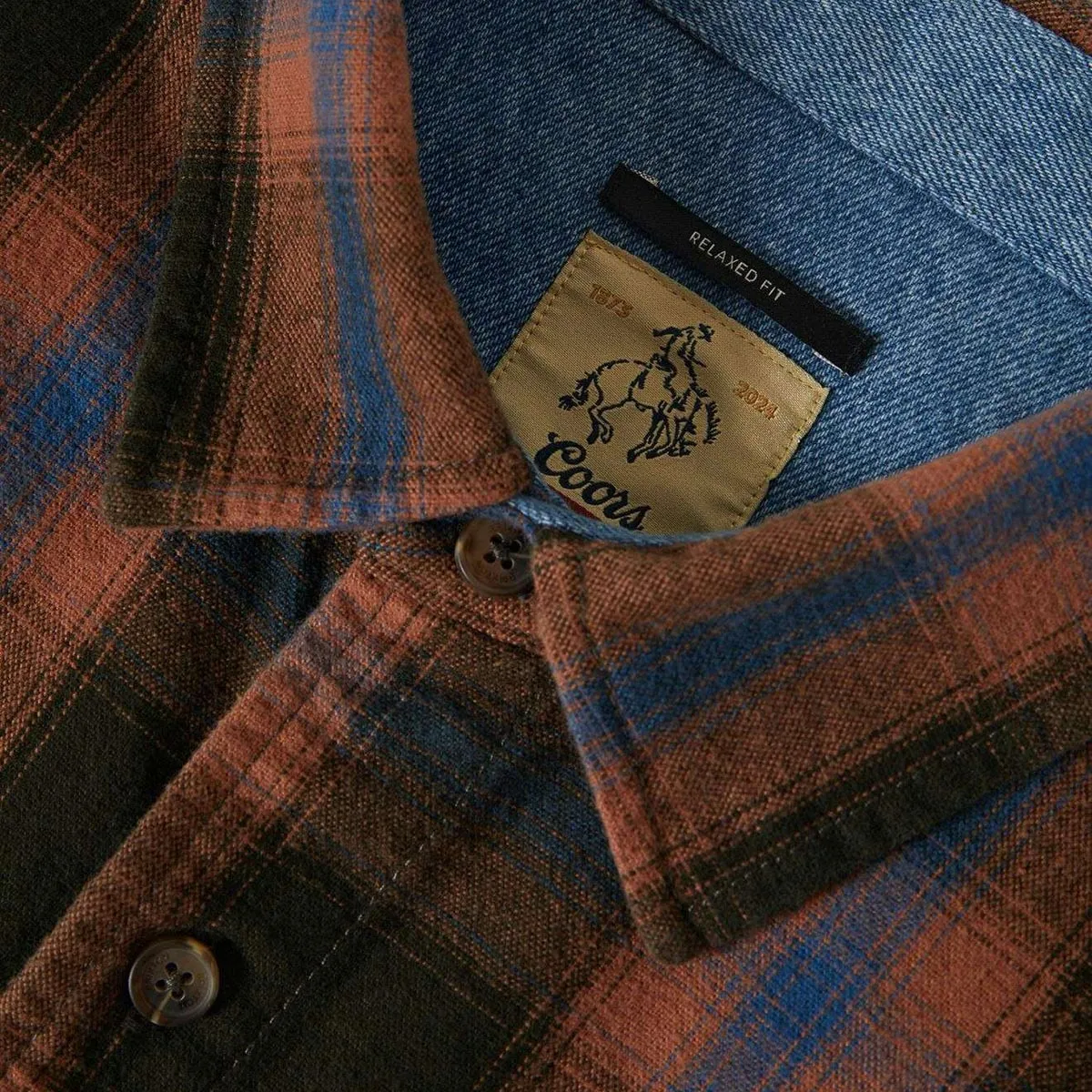 Brixton x Coors Colt Flannel Shirt - Black/Brown