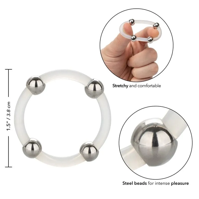 Calexotics Steel Beaded Silicone Ring Large