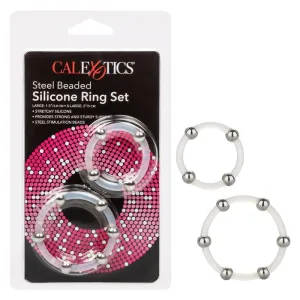 Calexotics Steel Beaded Silicone Ring Set