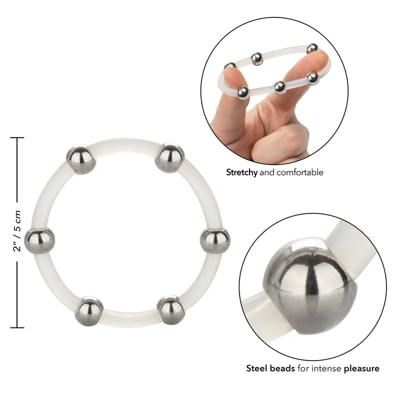 Calexotics Steel Beaded Silicone Ring X-Large