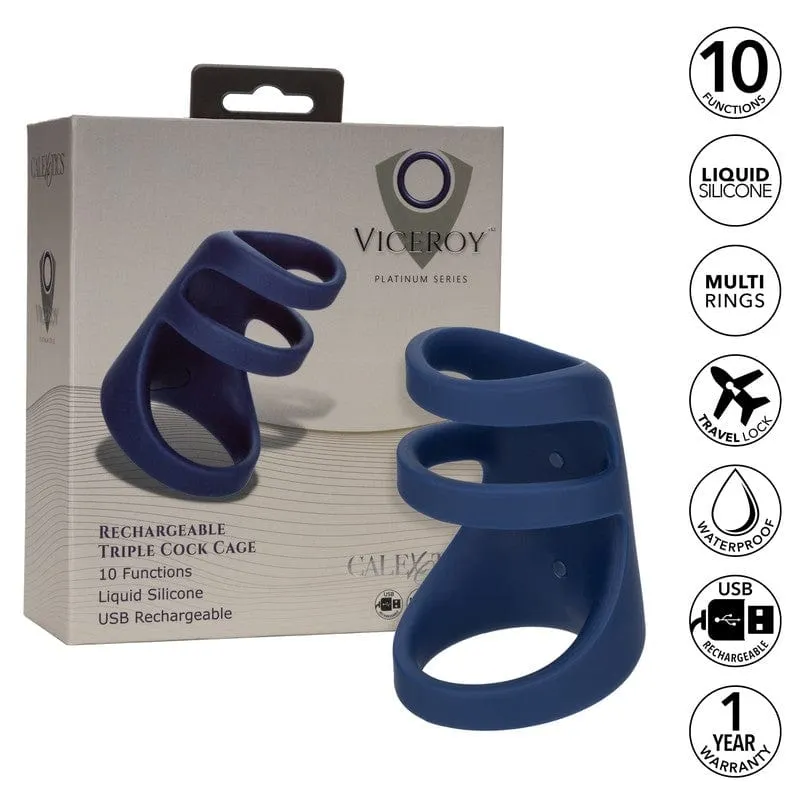Calexotics Viceroy Rechargeable Triple Cock Ring