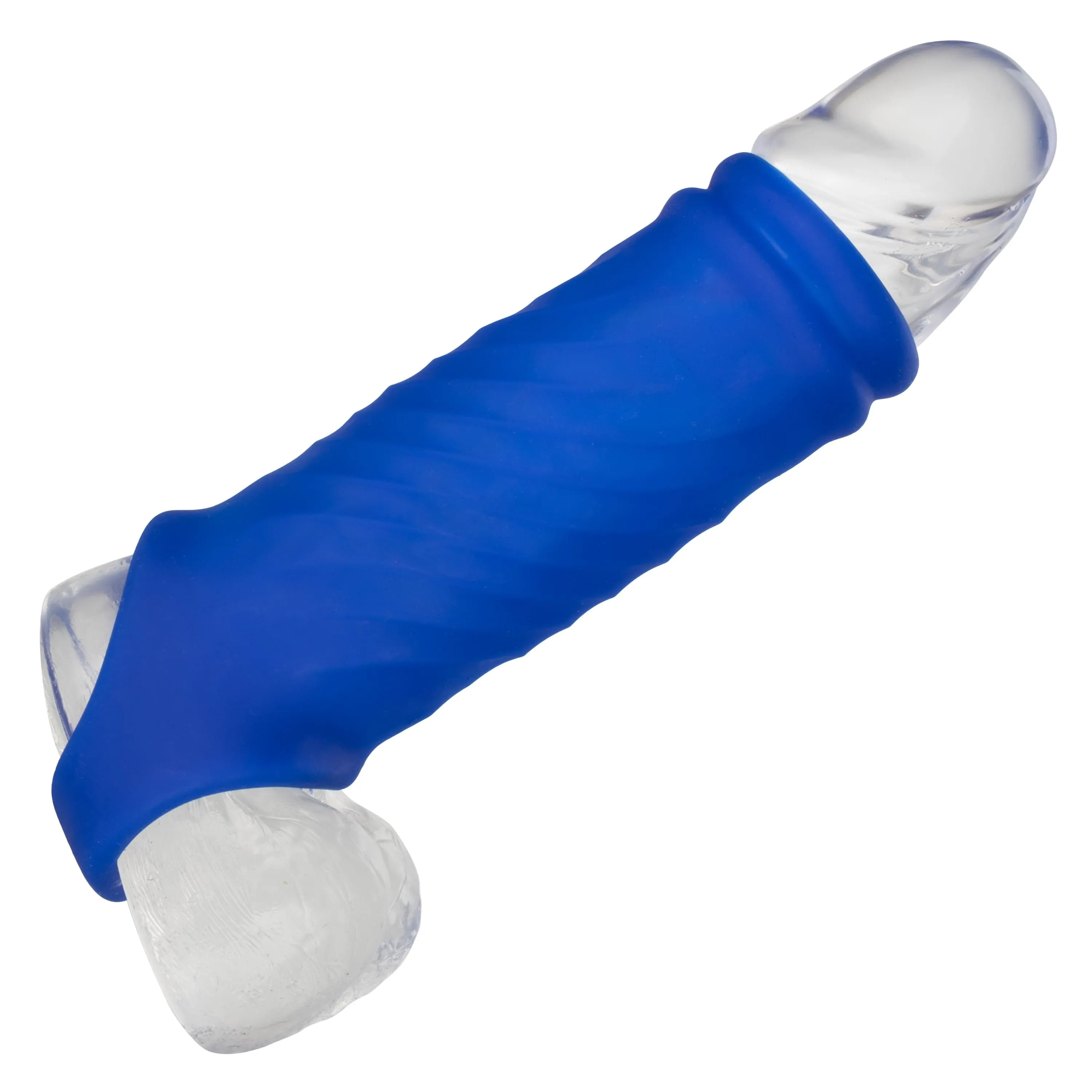 California Exotics - Admiral Liquid Silicone Wave Extension Cock Sleeve (Blue)