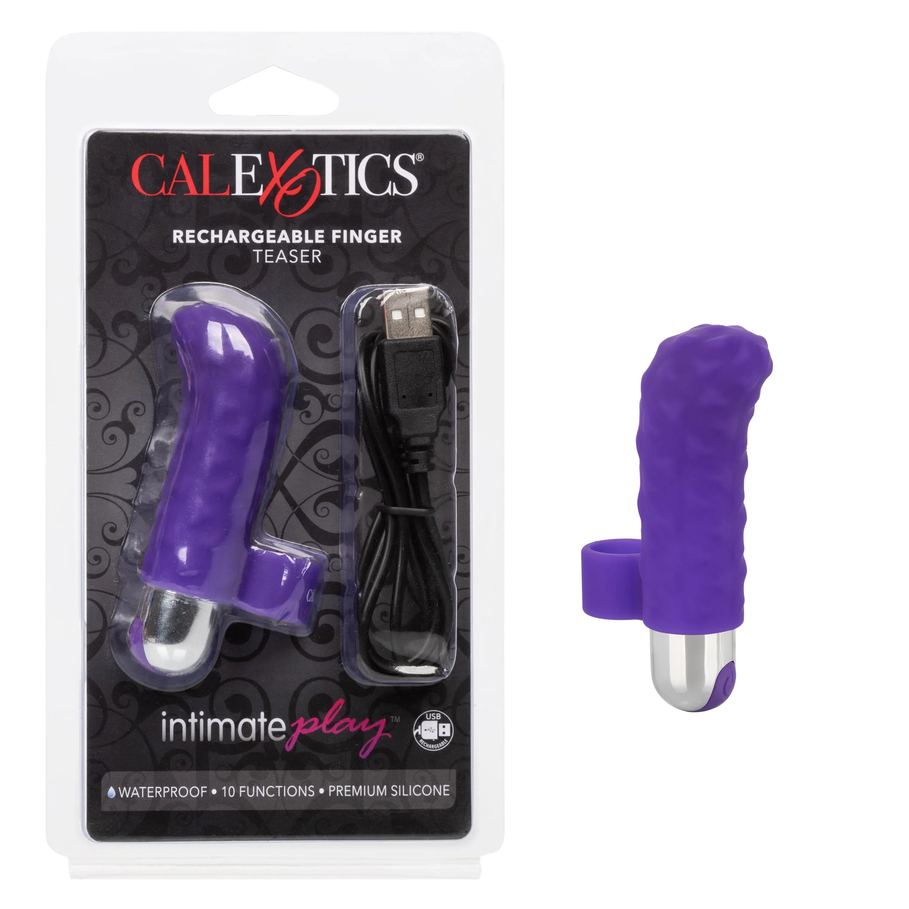 California Exotics - Intimate Play Rechargeable Finger Teaser Clit Massager (Purple)