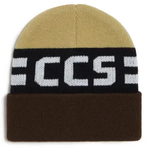 CCS Blockletters Beanie - Brown/Tan