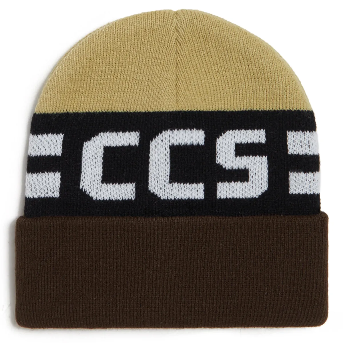 CCS Blockletters Beanie - Brown/Tan