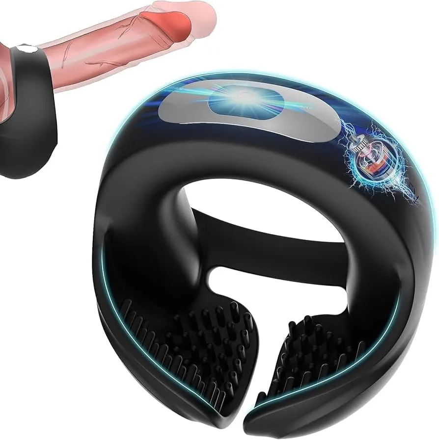 Cock Power Vibrating Scrotum Hugger Cock Ring | 10 Functions | USB