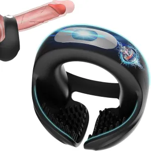 Cock Power Vibrating Scrotum Hugger Cock Ring | 10 Functions | USB