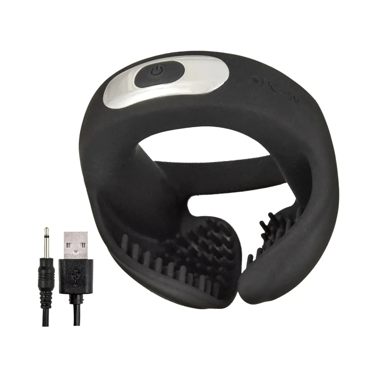 Cock Power Vibrating Scrotum Hugger Cock Ring | 10 Functions | USB