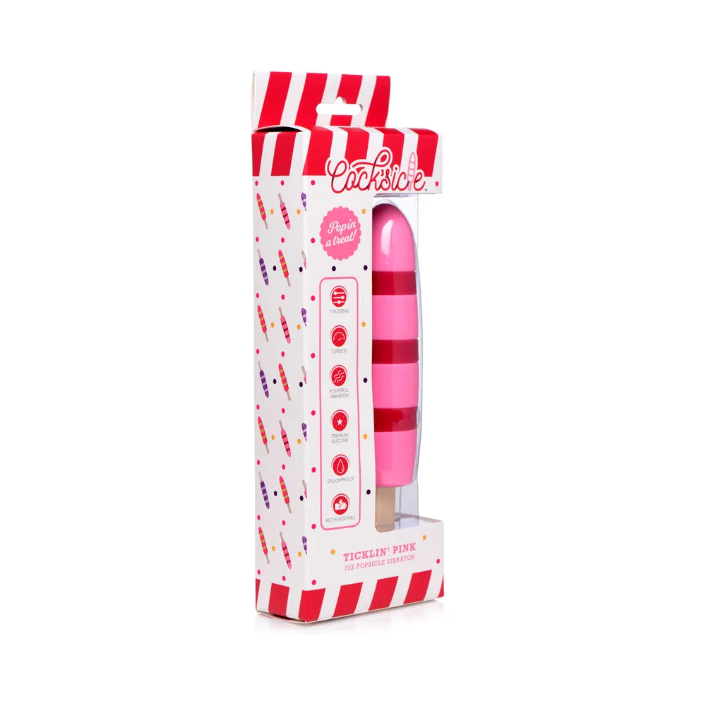 Cocksicle Ticklin' Pink 10X Popsicle Vibrator