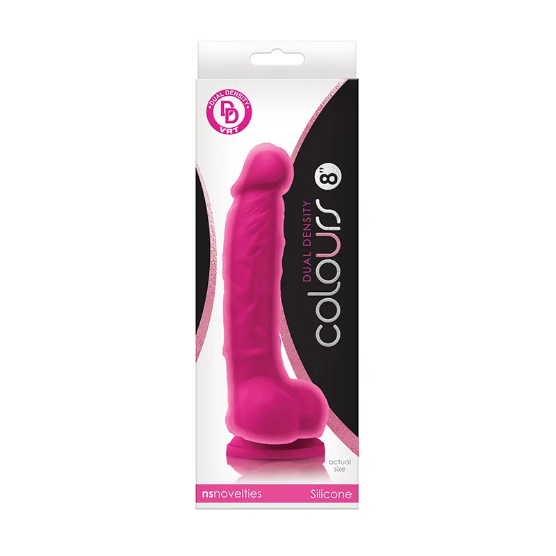 Colours Dual Density 8 in. Dildo Pink