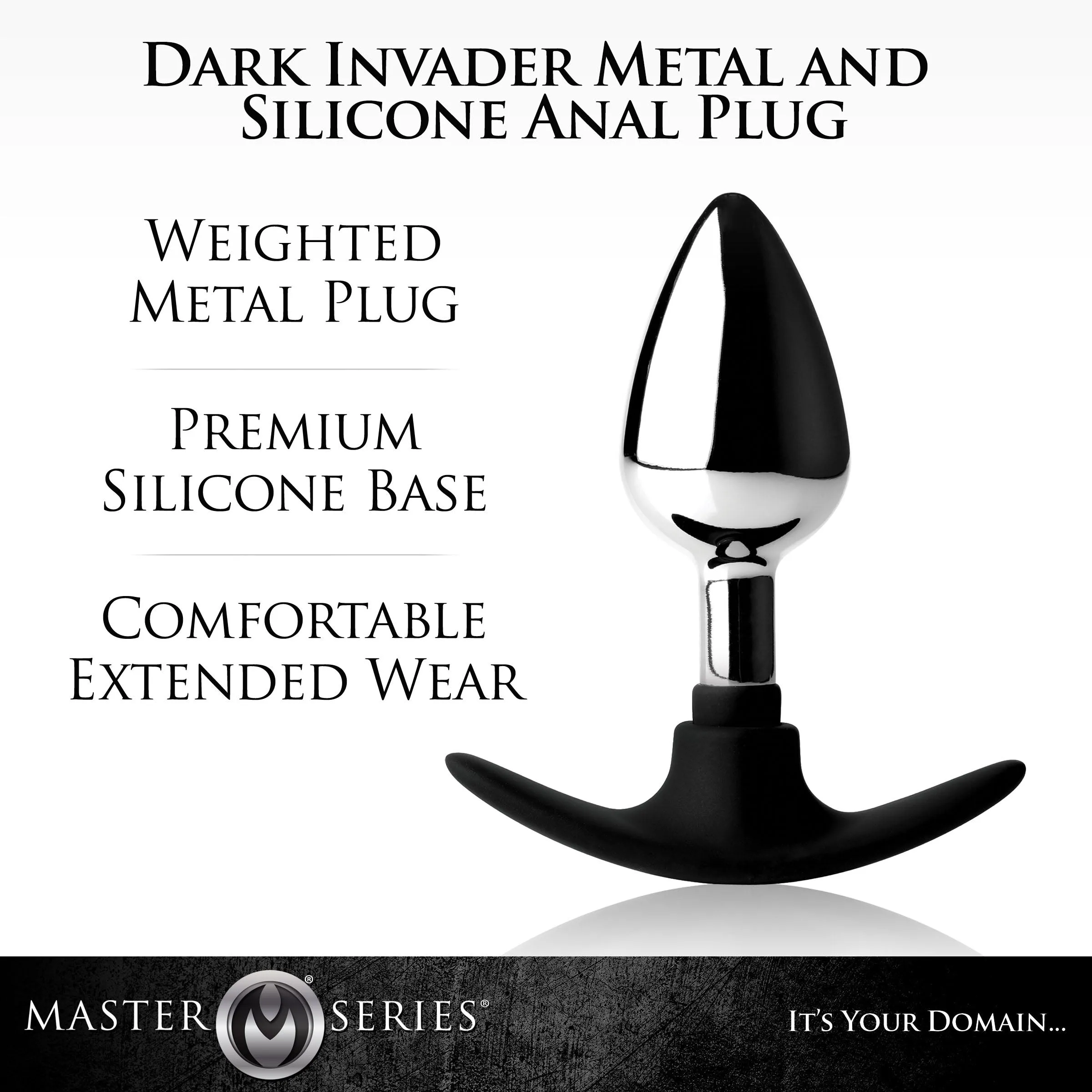 Dark Invader Metal And Silicone Anal Plug