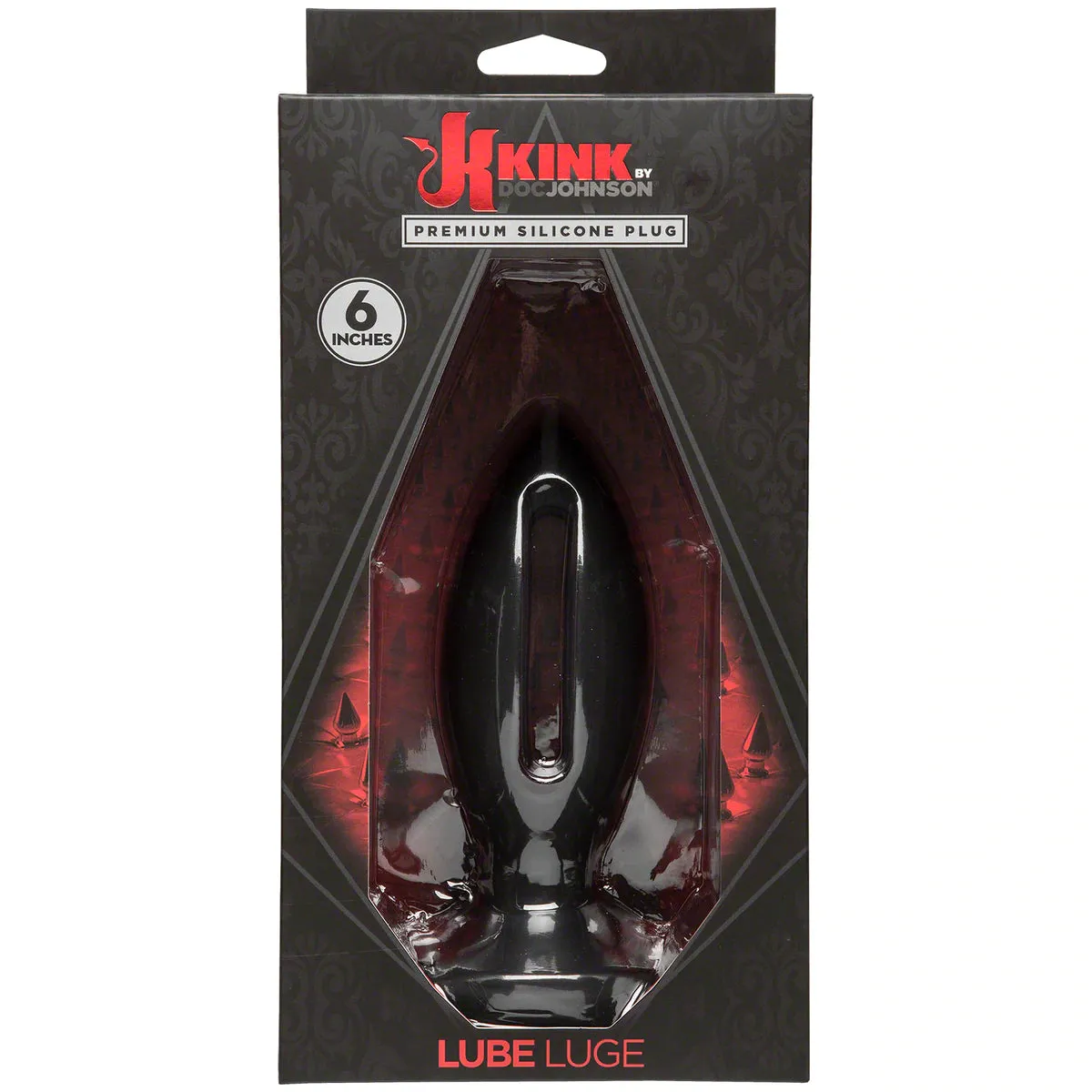 Doc Johnson Kink Black Lube Luge Plug 6 inch