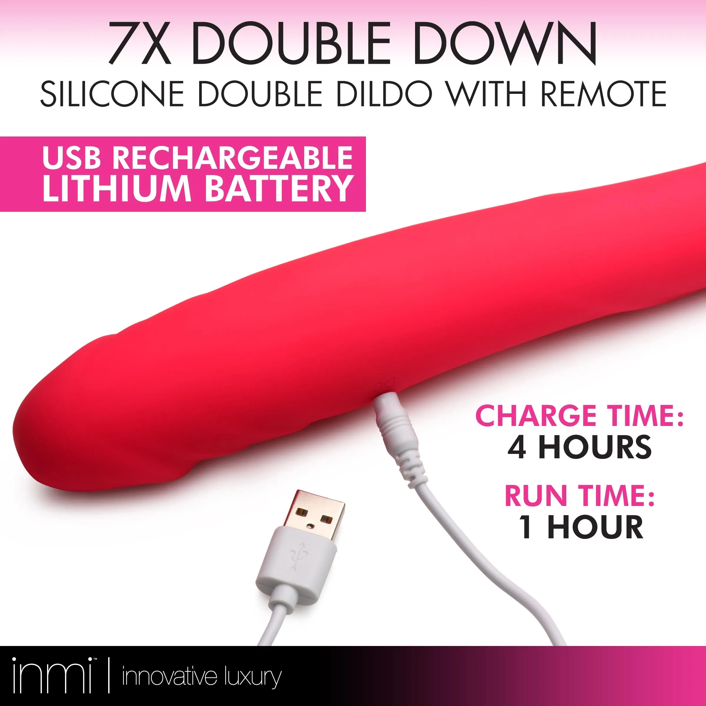 Double Down Dildo With Remote