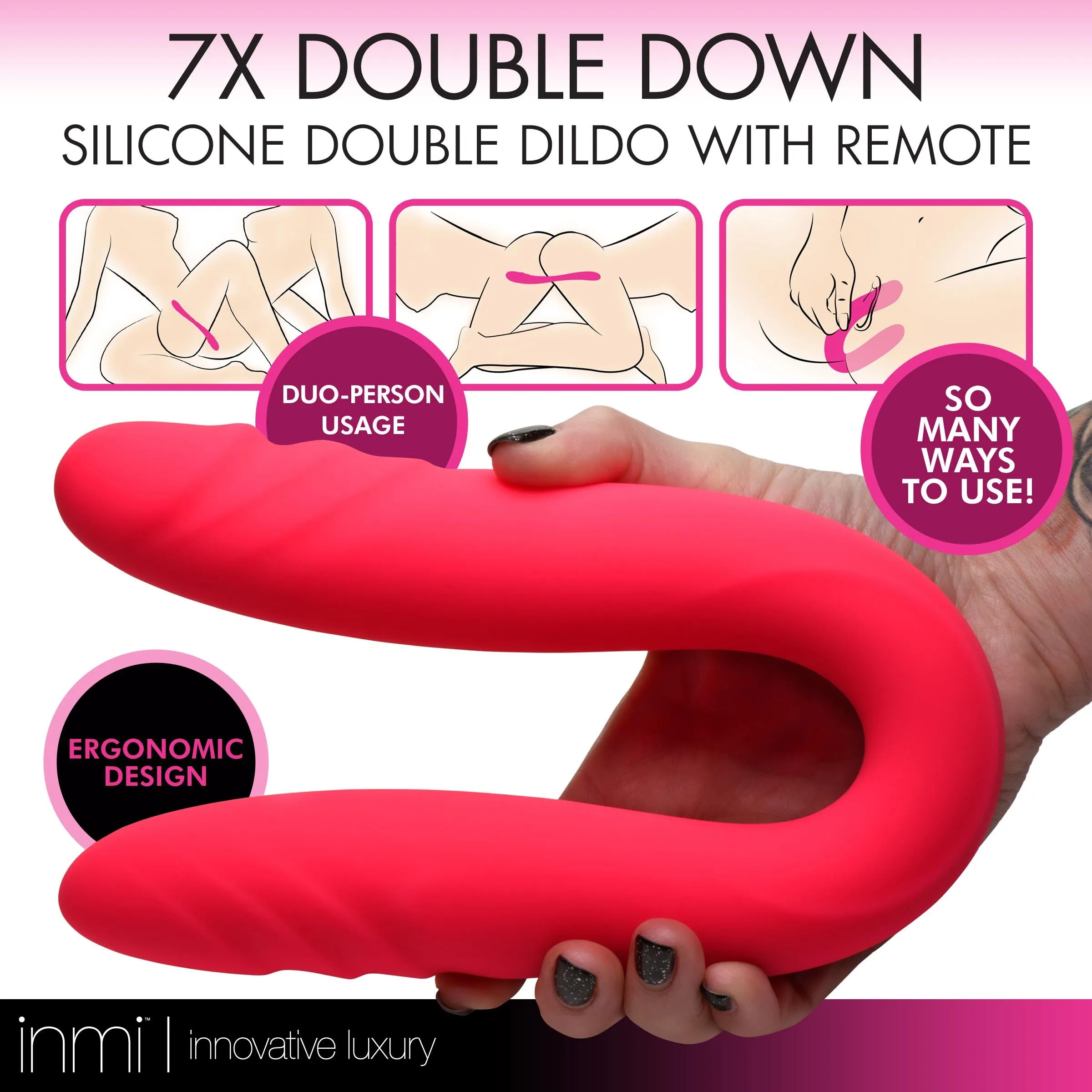 Double Down Dildo With Remote