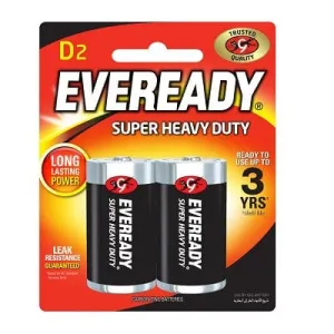 Eveready - Super Heavy Duty M1250 Battery Pack of 2 D2