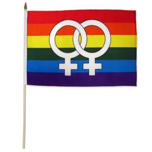 Flags Importer 12 x 18 Double Venus Stick Pride Flag