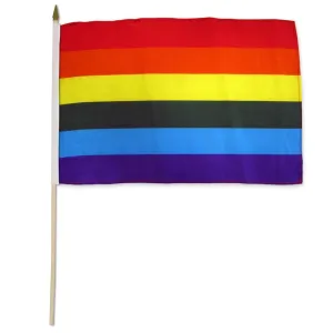 Flags Importer 12 x 18 Rainbow Stick Pride Flag