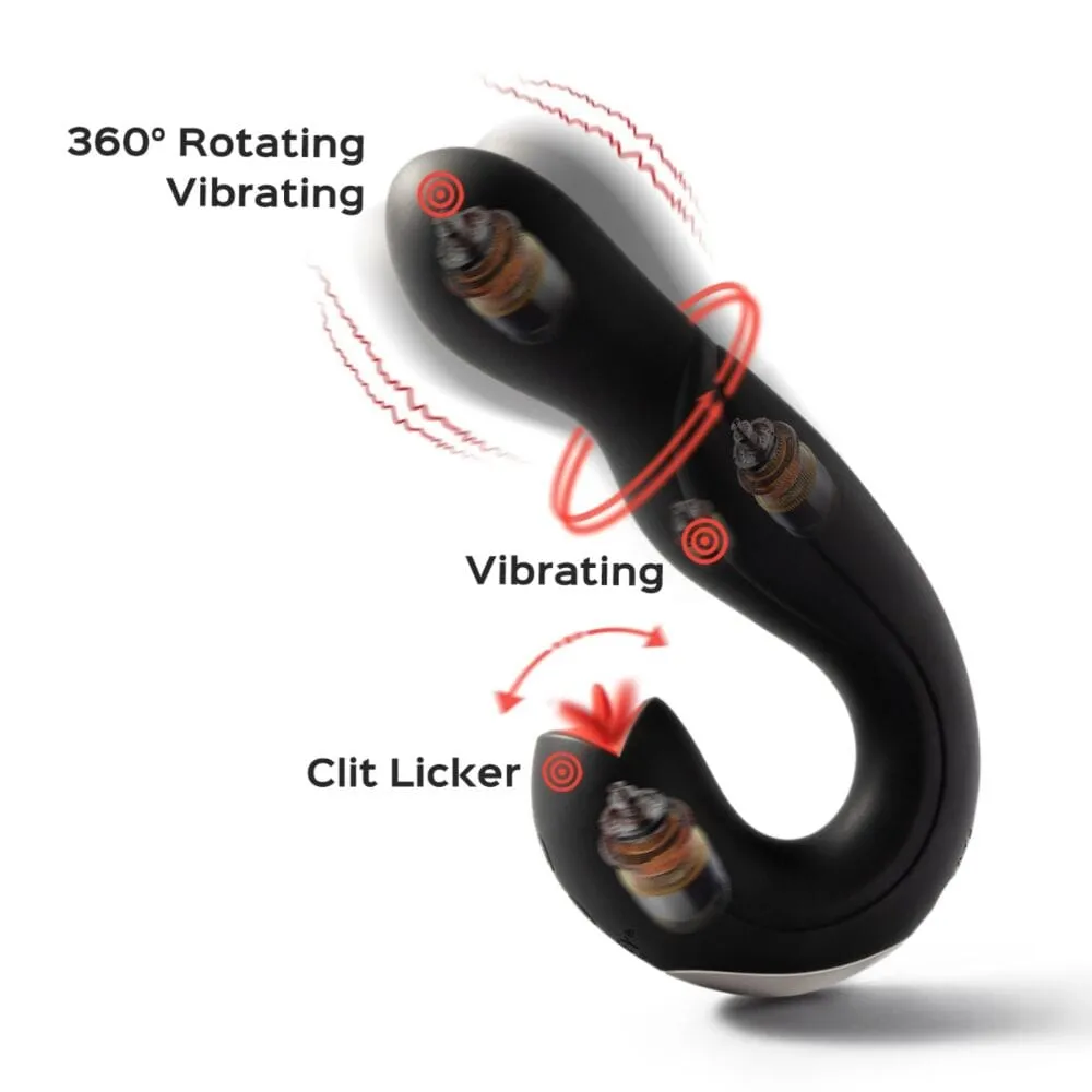 Honey Play Box Joi Pro Remote Control Rotating Head G-spot Vibrator & Clit Licker