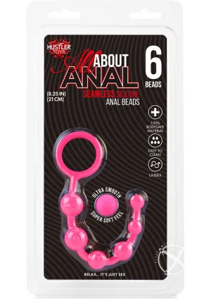Hustler Anal Beads 6 Balls Pink Silicone