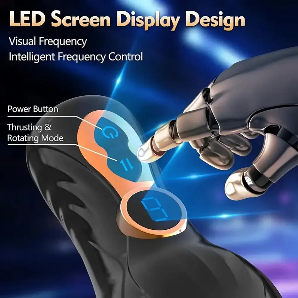 Intelligent Telescopic Rotation LCD Display Auto Male Masturbator