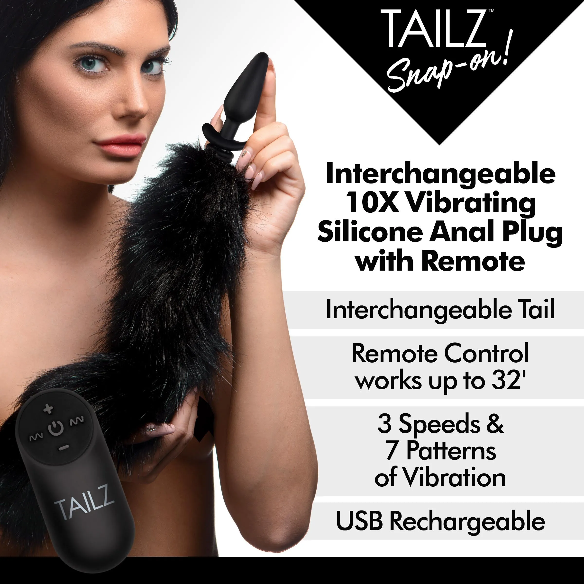 Interchangeable Vibrating Anal Plug With Remote