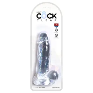 King Cock Clear 7 in. Cock With Balls Realistic Suction Cup Dildo