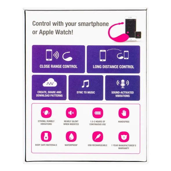 Lovense - Lush App-Controlled Bullet Egg Vibrator (Pink)