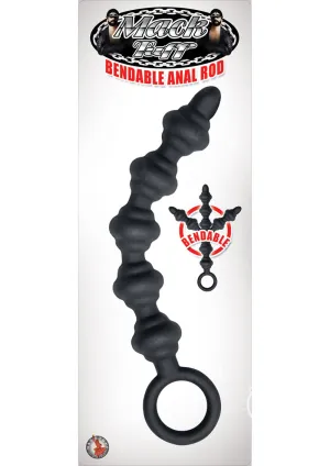 Mack Tuff Bendable Anal Rod Black