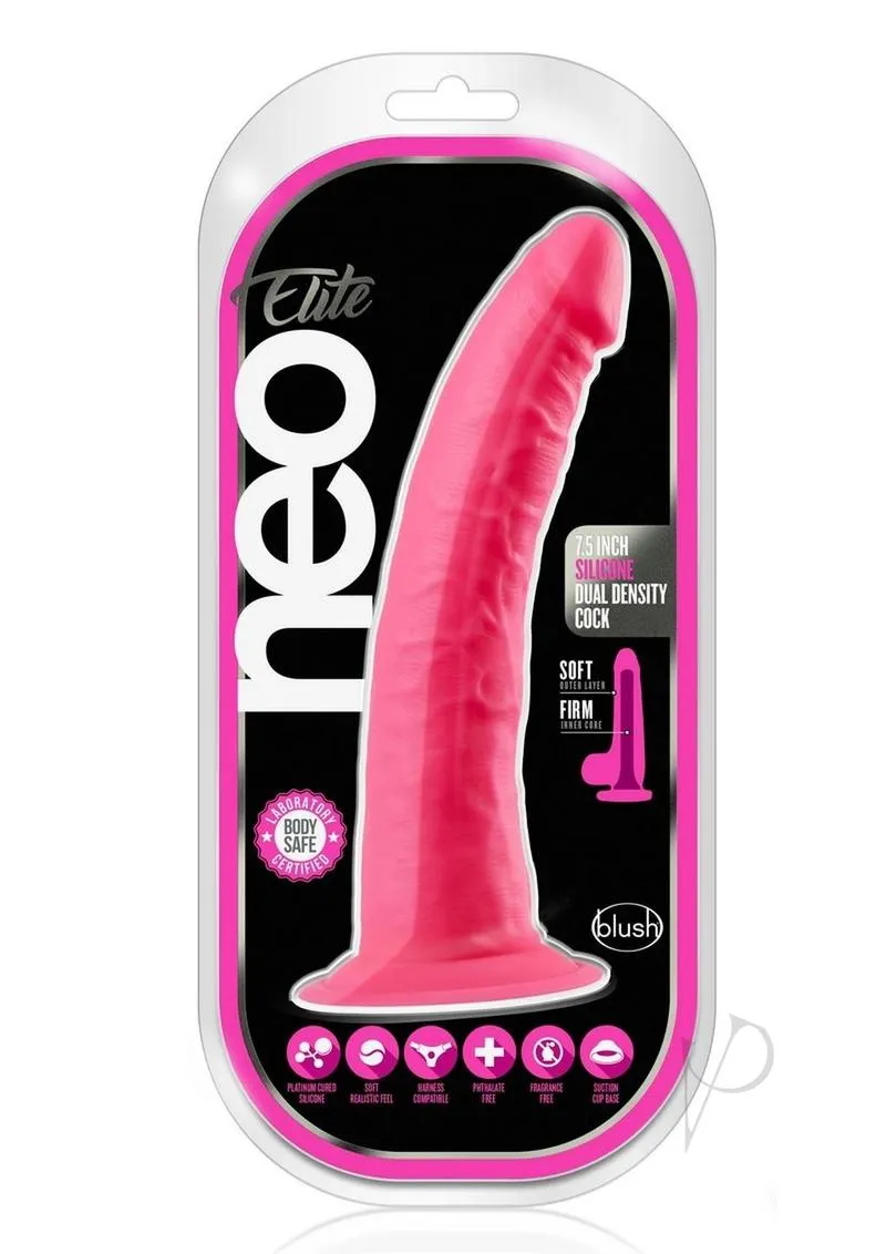 Neo Elite Dd Cock W/suction 7.5 Pink