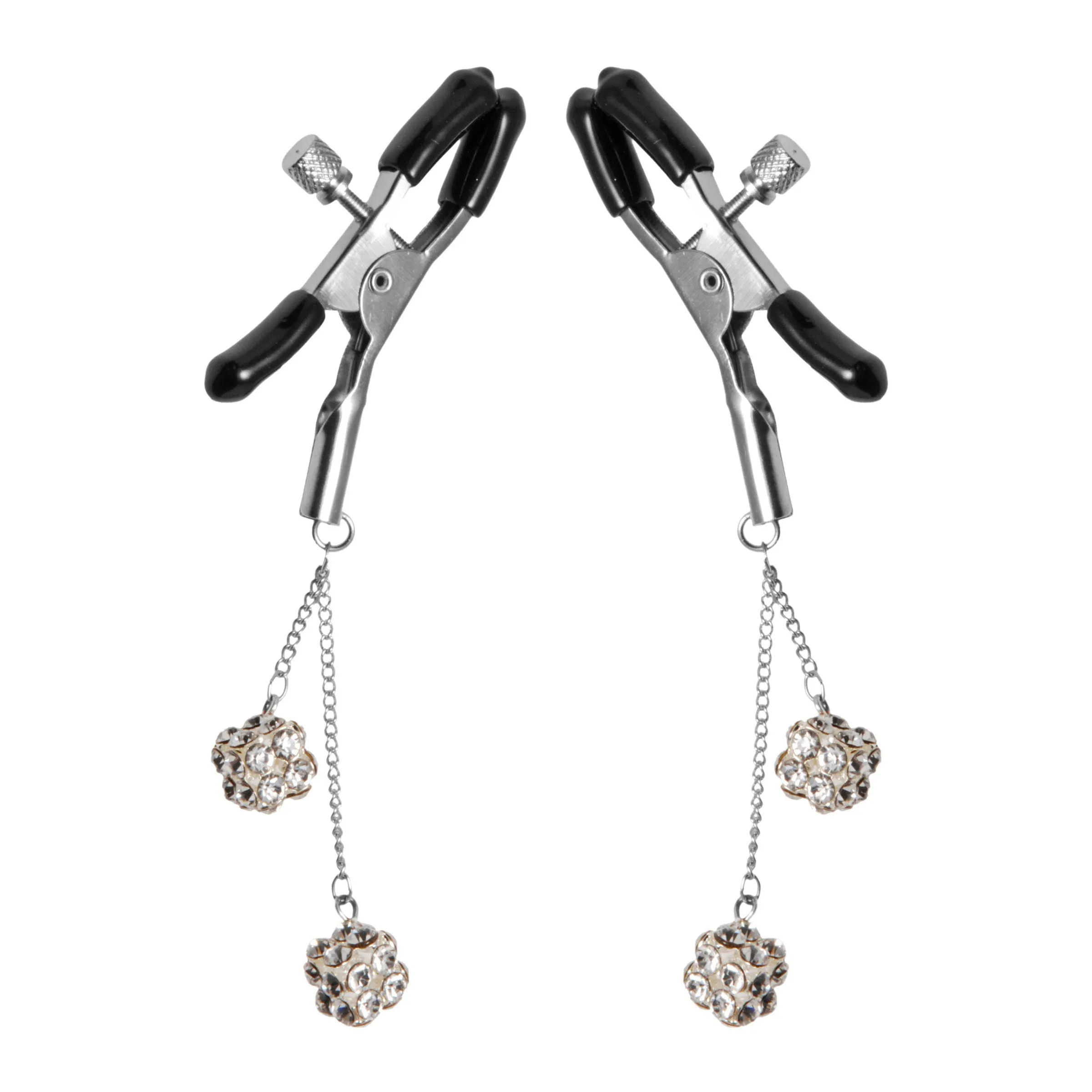 Ornament Adjustable Nipple Clamps With Jewel Accents