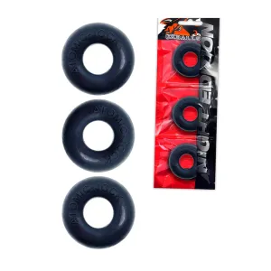 OxBalls Ringer Cockring 3-Pack Plus Silicone Special Edition Night