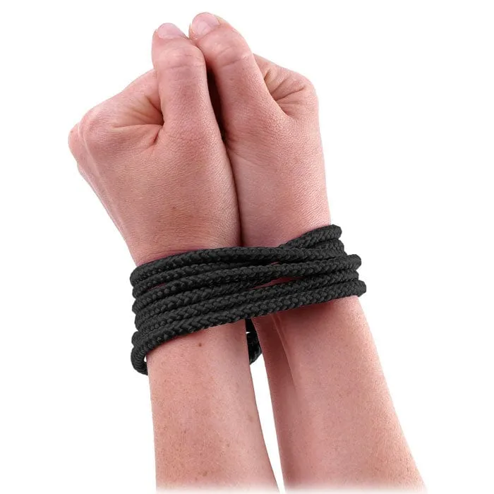 Pipedream Products Fetish Fantasy Mini Silk Rope Black