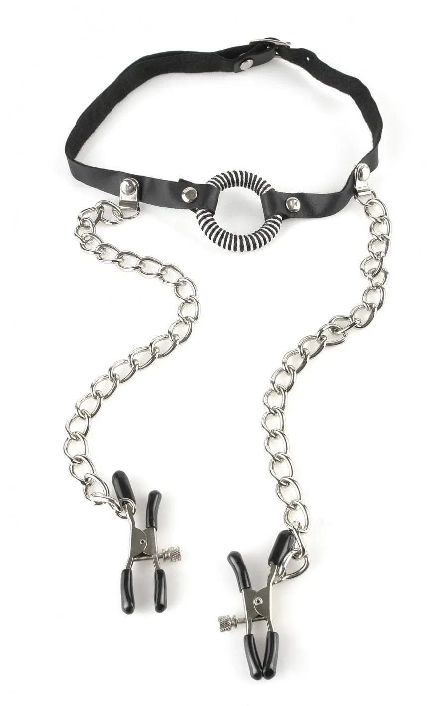Pipedream Products Fetish Fantasy O-Ring Gag Nipple Clamps