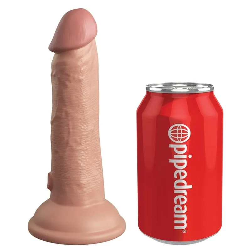 Pipedream Products King Cock Elite 6 Vibrating Silicone Cock Light